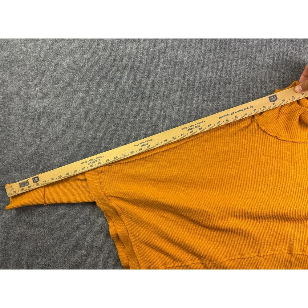 Free People We The Free Top Womens Medium Yellow Thermal Mock Neck OB1265755 - Picture 5 of 7